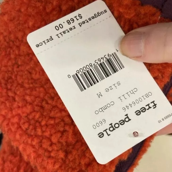 M FREE PEOPLE Rivington Sherpa Bomber Jacket Chili - Picture 7 of 9